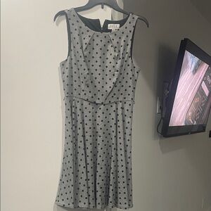 Elle Black and White Polka Dot Mini Dress career professional